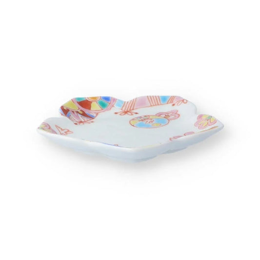 KUTANI WARE KIKYO SMALL PLATE / GINSYUU KILN