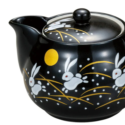 KUTANI JAPANESE TEA POT HANE USAGI (WITH NETTED DESIGN)