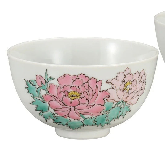 KUTANI WARE SET OF RICE BOWLS (BOTAN) / TOMOKO NITTA