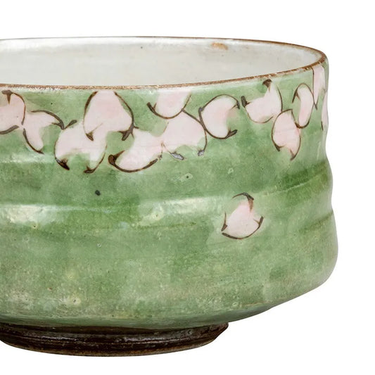 KUTANI WARE MATCHA BOWL CHAWAN- FLOWER SAKURA