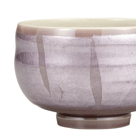 KUTANI WARE MATCHA BOWL CHAWAN GINSAI PURPLE