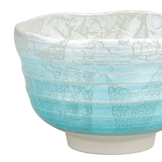 KUTANI PORCELAIN MATCHA BOWL GINSAI DESIGN BY HIROSHI SHIBATA