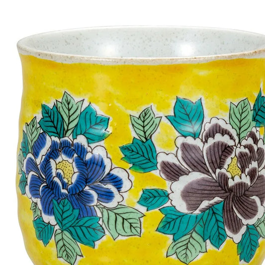 KUTANI WARE (YOSHIDAYA BOTAN STYLE)JAPANESE MUG CUP