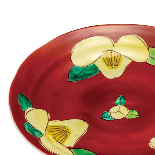 JAPANESE SERVING PLATE KUTANI – CAMELLIA DESIGN