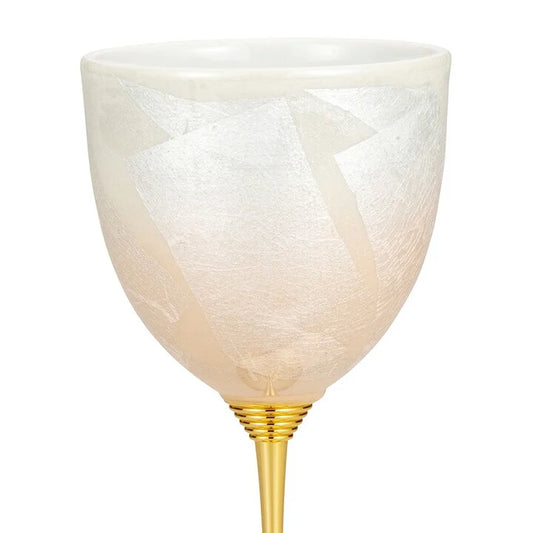 JAPANESE WINE GLASS KUTANI GINSAI ORANGE