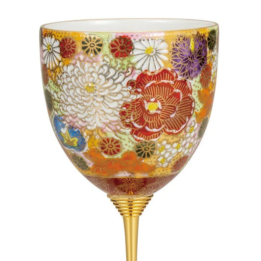 JAPANESE WINE GLASS KUTANI HANAZUME