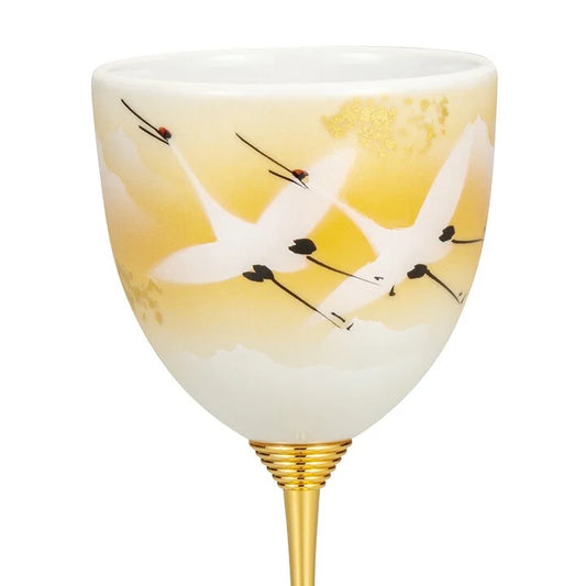 KUTANI WARE WINE CUP GOLD LEAF GUNZURU