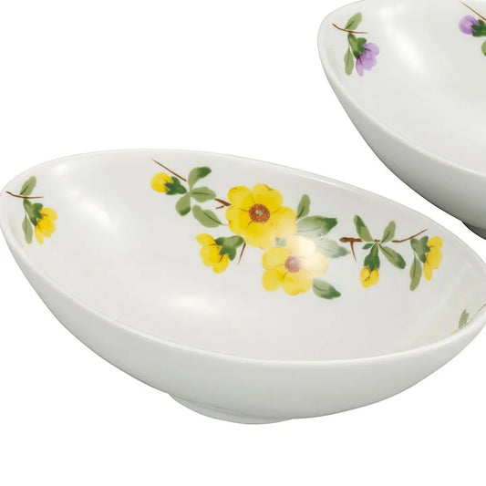 KUTANI WARE PAIR BOWL FLOWER