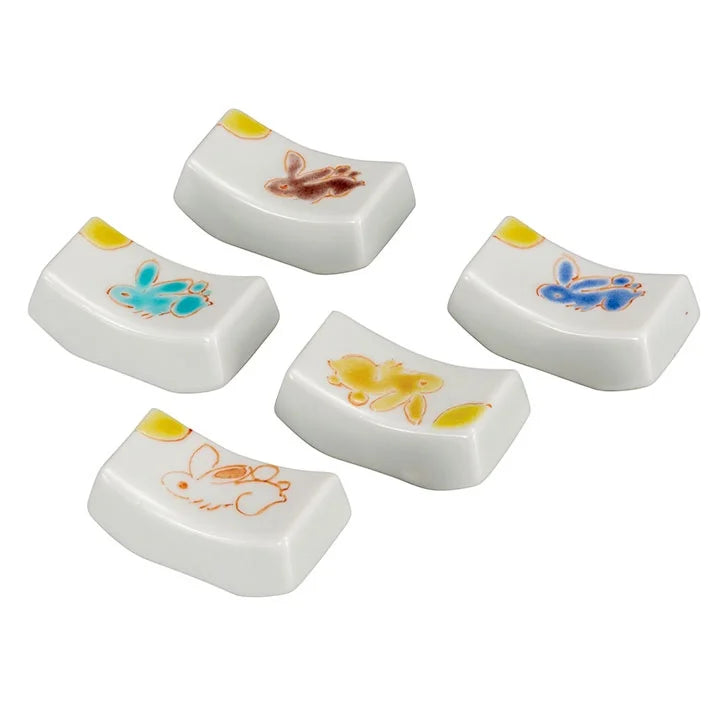 KUTANI WARE CHOPSTICK RESTS TSUKI USAGI