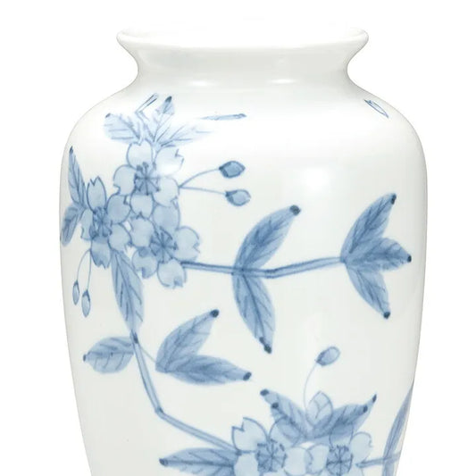 SCATTERED CHERRY BLOSSOMS KUTANI JAPANESE FLOWER VASE