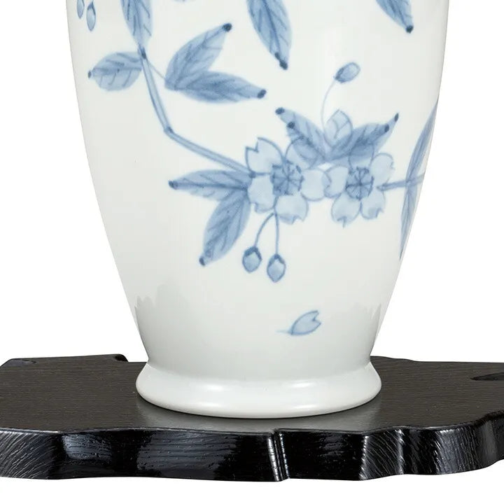SCATTERED CHERRY BLOSSOMS KUTANI JAPANESE FLOWER VASE