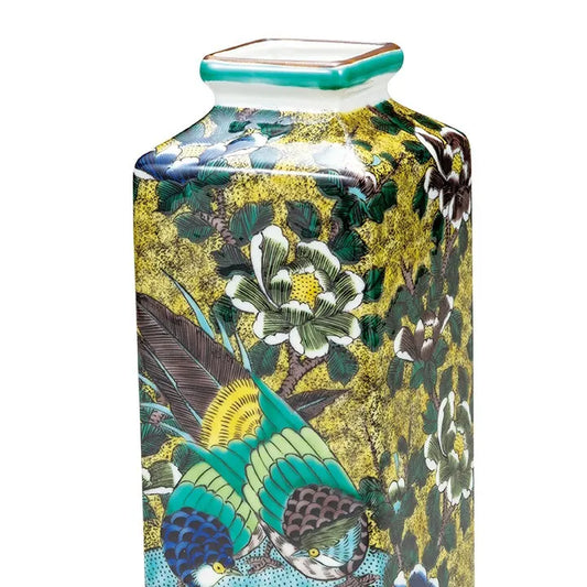 JAPANESE FLOWER VASE KUTANI (YOSHIDAYA STYLE) KINKEI DESIGNS