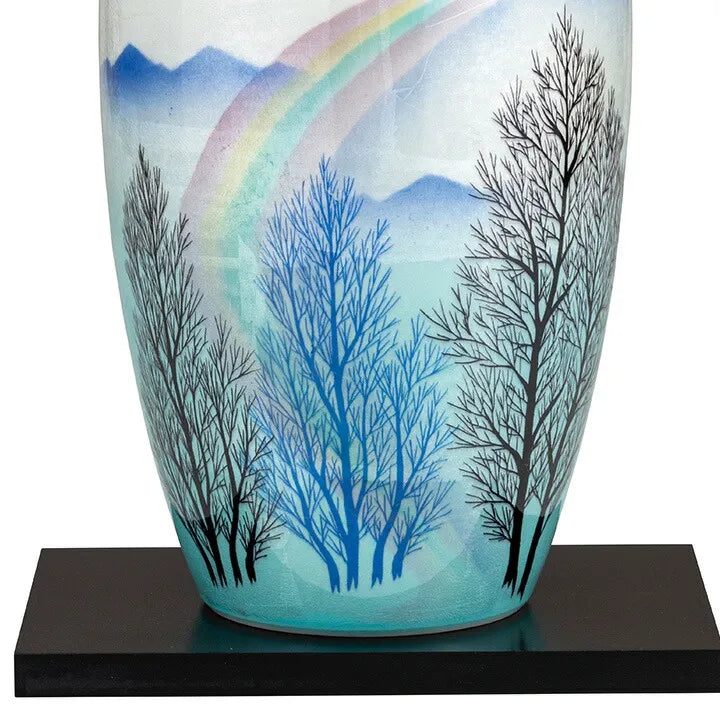 JAPANESE FLOWER VASE KUTANI GINSAI RAINBOW GROVE