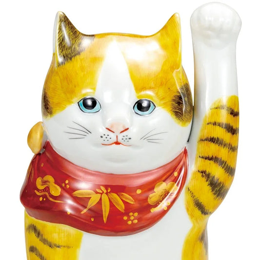 KUTANI WARE LUCKY CAT(MANEKI NEKO) BLUE KUTANI