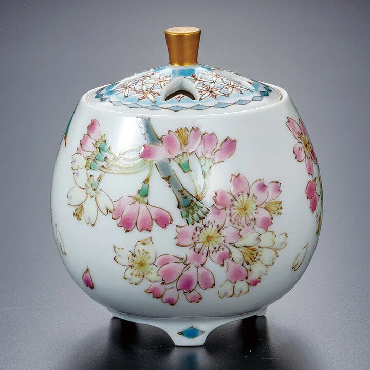 KUTANI WARE INCENSE BURNER SAKURA/ YUKA HIRANO