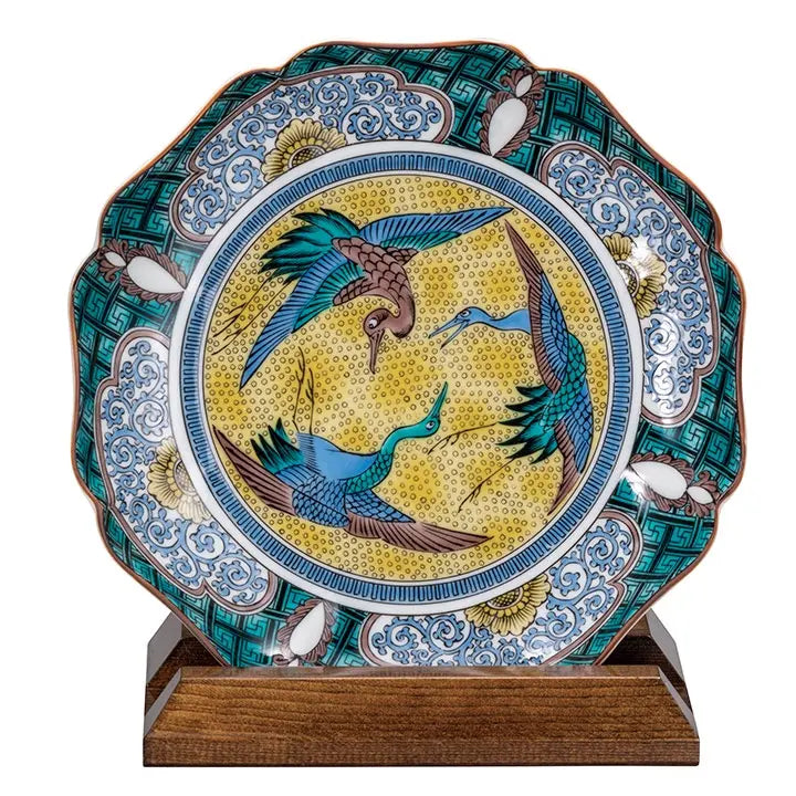 KUTANI WARE DECORATIVE PLATE YOSHIDAYA STYLE