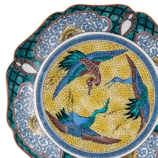 KUTANI WARE DECORATIVE PLATE YOSHIDAYA STYLE