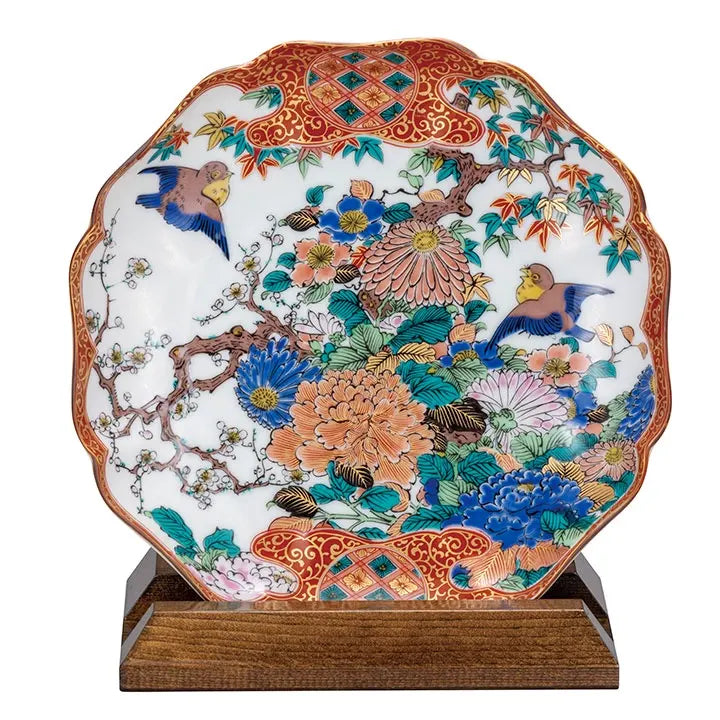 KUTANI WARE DECORATIVE PLATE SHOZO