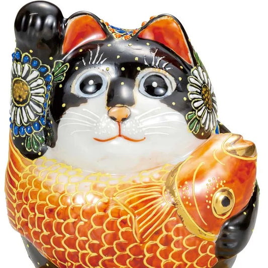 JAPAN KUTANI KOBAN-TAI HOLDING MANEKI-NEKO - BLACK MORI