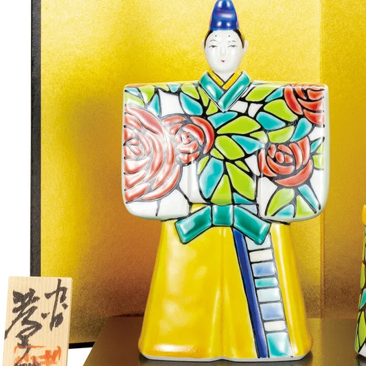 KUTANI WARE STANDING HINA DOLL(AYA・ROSE)/ TAKAYUKI HASEGAWA