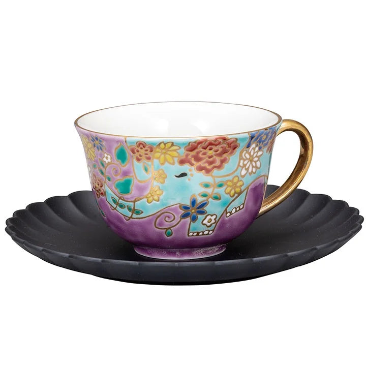 KUTANI WARE CUP & SAUCER HEKISHOU
