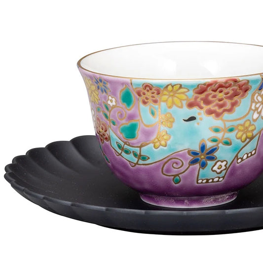 KUTANI WARE CUP & SAUCER HEKISHOU