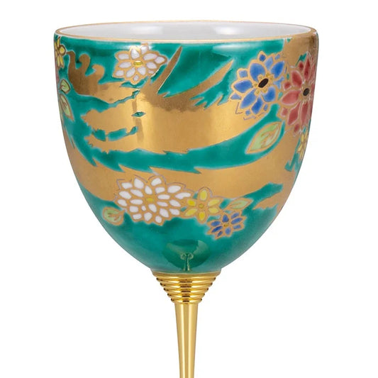 JAPANESE KUTANI WARE WINE CUP GOLDEN DRAGON – HANDCRAFTED TRADITIONAL PORCELAIN
