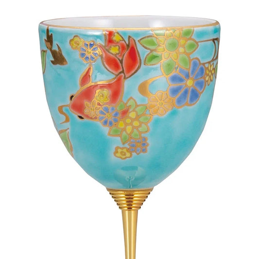 KUTANI WARE WINE CUP GOLDFISH