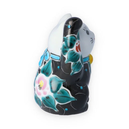 KUTANI WARE LUCKY CAT(MANEKI NEKO) IROE MUSOU TSUBAKI(BLACK)/ KOKUZOU KLIN