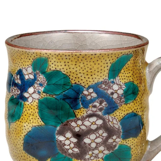 KUTANI WARE MUG (YOSHIDAYA STYLE) AJISAI /BIZAN KLIN