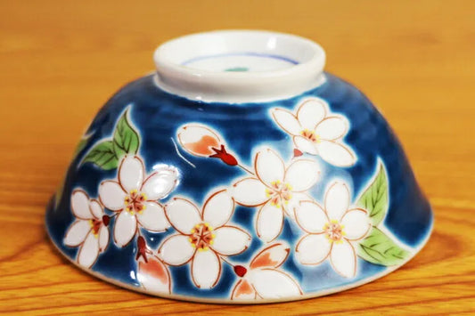 JAPANESE KUTANI SINGLE RICE BOWL CHERRY BLOSSOMS/SEIKOU KLIN