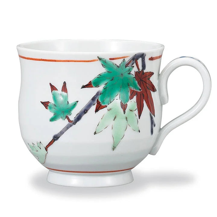 KUTANI WARE MUG CUP ASIATIC DAYFLOWER/ TAISHI KLIN