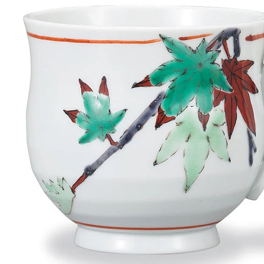 KUTANI WARE MUG CUP ASIATIC DAYFLOWER/ TAISHI KLIN