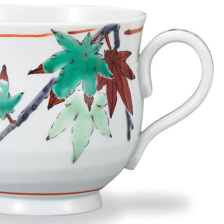 KUTANI WARE MUG CUP ASIATIC DAYFLOWER/ TAISHI KLIN