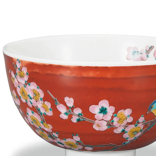 JAPANESE KUTANI SINGLE RICE BOWL PLUM