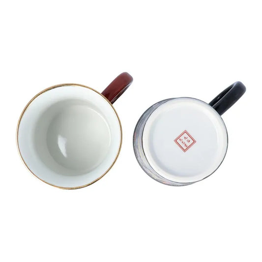 JAPANESE KUTANI WARE PAIR MUG CUPS – HANAZUME FLORAL DESIGN