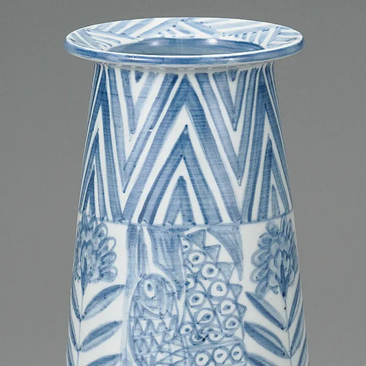 JAPANESE KUTANI WARE VASE – PERSIAN BIRD DESIGN
