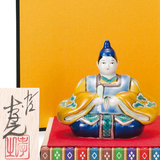 KUTANI WARE SEATED HINA DOLLS YOSHIDAYA STYLE SHOCHIKUBAI / TAKAYUKI HASEGAWA