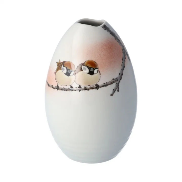 KUTANI JAPANESE SINGLE FLOWER VASE KUCHINAMI HOUDAN-GATA DAI NIJAKU-ZU / TOSHITO NAKAMURA