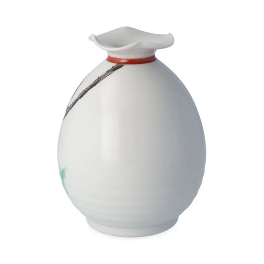 KUTANI JAPANESE SINGLE FLOWER VASE BOTAN NIJAKU-ZU / TOSHITO NAKAMURA