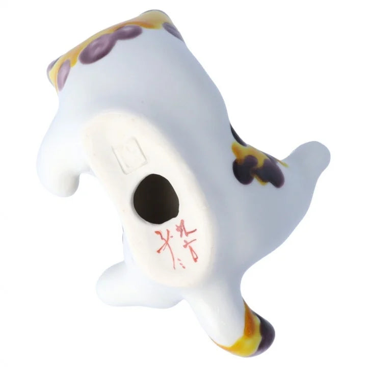 KUTANI WARE UPWARD-FACING CAT SHIKOU-YU