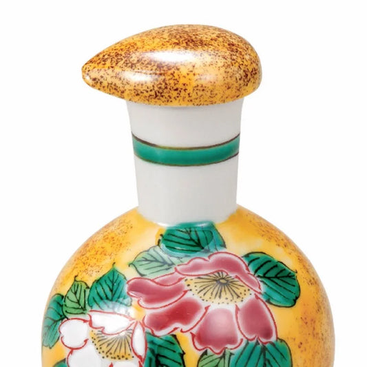 KUTANI WARE SOY SAUCE DISPENSER (SMALL)YOSHIDAYA SASANQUA DESIGN, BIZAN KILN, JAPANESE CERAMIC SAUCE CONTAINER