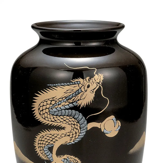 JAPANESE FLOWER VASE KUTANI ASCENDING DRAGON