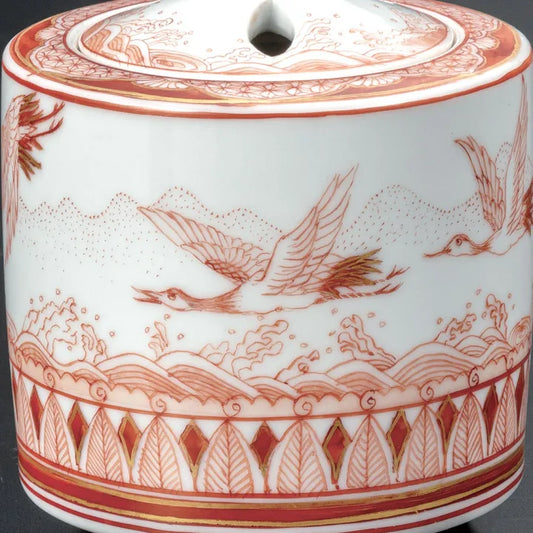 JAPANESE INCENSE BURNER KUTANI ZUI-CHŌ (AUSPICIOUS BIRD) DESIGN/REIKO FUKUSHIMA
