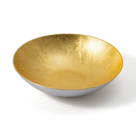 NOUSAKU DEEP PLATE WITH GOLD LEAF|HANDCRAFTED IN JAPAN