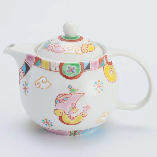 KUTANI WARE ROUND POT FUNADE / GINSYUU KLIN