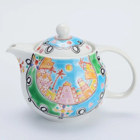 KUTANI WARE ROUND POT(FESTIVAL) /GINSYUU KILN