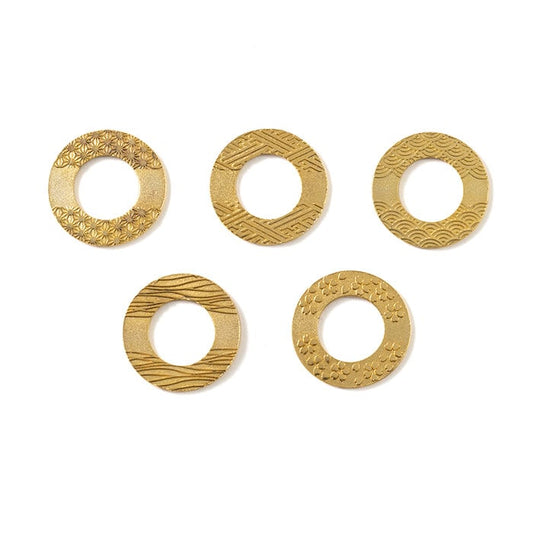NOUSAKU CHOPSTICK RESTS RIN (BELL) – GOLD – SET OF 5