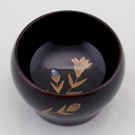 WAJIMA LACQUERWARE GUINOMI TAME-NURI GENTIAN MAKI-E
