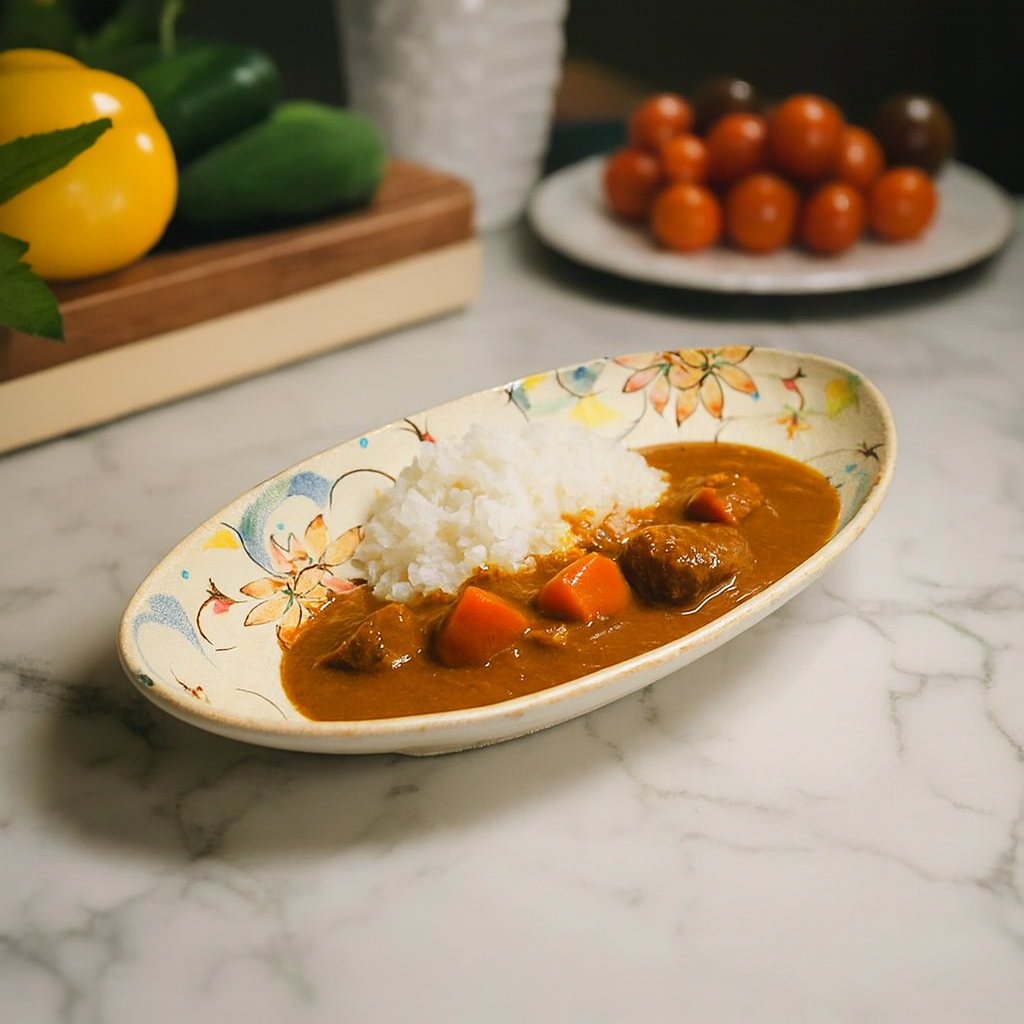 KUTANI WARE OVAL PLATE AYAKA RED / KOKUZOU KLIN